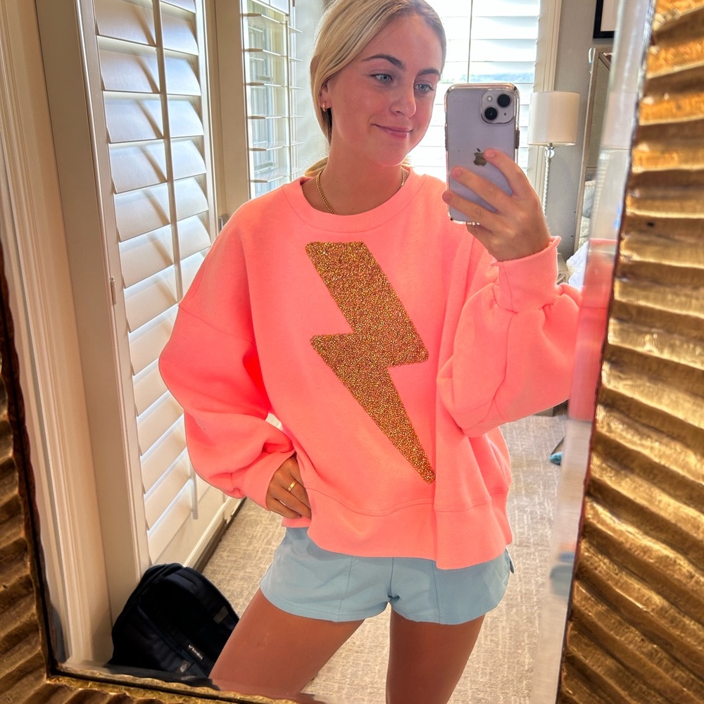 Pink/Gold Lightning Sweatshirt